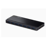 7-Port 3.0 USB Hub With 2 Charging Ports Black