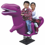 Outdoor Rocking Spring SeeSaw with Dinosaur Face, Playset for Kids. RW-15202 146x58x120cm