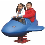 Outdoor Rocking Spring SeeSaw with Whale Shark Face, Playset for Kids. RW-15205 146x128x95cm