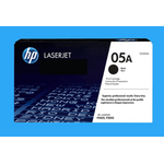HP 05A Black Original LaserJet Toner Cartridge, CE505A
