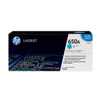 HP 650A Cyan Original LaserJet Toner Cartridge, CE271A