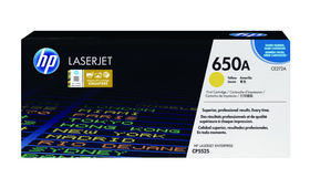 HP 650A Yellow Original LaserJet Toner Cartridge, CE272A