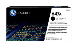 HP 647A Black Original LaserJet Toner Cartridge, CE260A