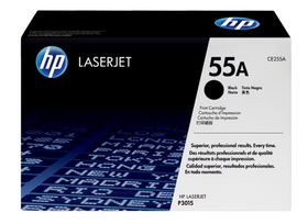 HP 55A Black Original LaserJet Toner Cartridge, CE255A