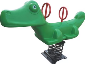 Outdoor Rocking Spring SeeSaw with Crocodile Face, Playset for Kids. RW-15201 144x45x73cm