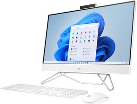 HP 24-cb1284nh All-in-One Desktop,Intel Core i3-1215U, 8GB RAM, 512GB SSD, DOS, 23.8" Display, White