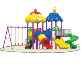 Outdoor Play Toys Slide For Kids And Swing For Kids Playground Toys High Quality For Kids Activities Set Model No. RW-12010 Size 600×500×340cm