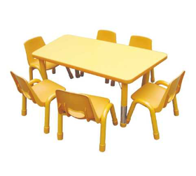 Compatible Activity Plastic Adjustable Kids Rectangular Table And Chair Set RW-17139 Size, 120×60×35cm