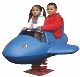 Outdoor Rocking Spring SeeSaw with Whale Shark Face, Playset for Kids. RW-15205 146x128x95cm