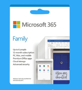Microsoft Office 365 Family for up to 6 people and 1 year