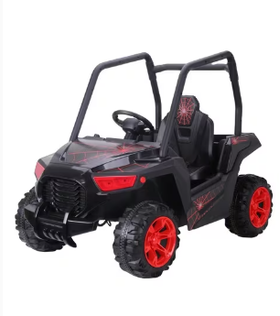 12v Stinger XR Ride On UTV w/ Rubber Tires & Leather Seat S604 (SPIDER BLACK) 118x69x86cm