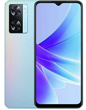 Oppo A77 Dual SIM, 6.56 Inches Smartphone 128GB, 4GB RAM, 5000mAh Long Lasting Battery, Fingerprint And Face Recognition, 4G LTE Android Phone, Sky Blue